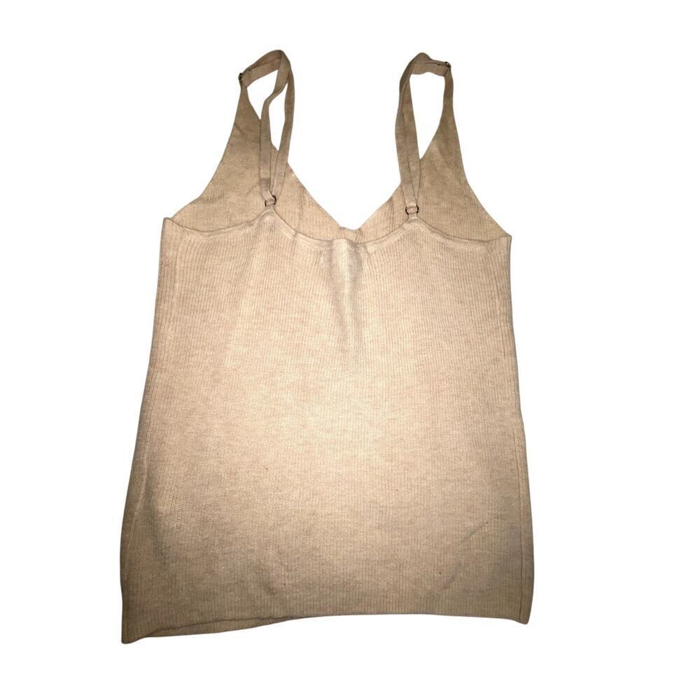One Grey Day LA RIbbed Cream Button Down Tank Top Size XS - Picture 2 of 5